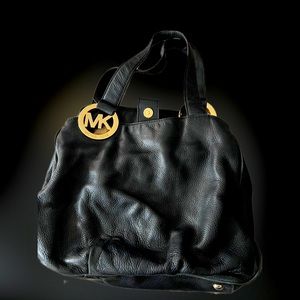 Michael Kors Black Leather Hobo Bag